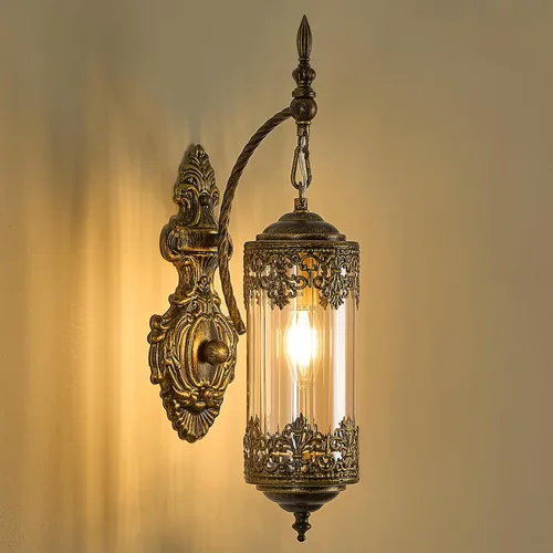 Miniatura 15 de VitaLink Aplique de pared rústico de cristal vintage con 2 luces y estilo gótico antiguo, lámpara de pared retro de mediados de centro, lámpara