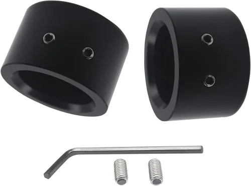 Miniatura 5 de Tapa de tuerca de eje delantero Tapones de eje para Harley Softail Electra Road Glide Sportster (negro)