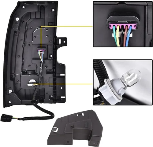 Miniatura 6 de CHEDA Luz trasera LED con bombilla compatible con GMC Yukon/Yukon XL 2015 2016 2017 2018, lado derecho del pasajero CAPA, 84536243, GM2801268