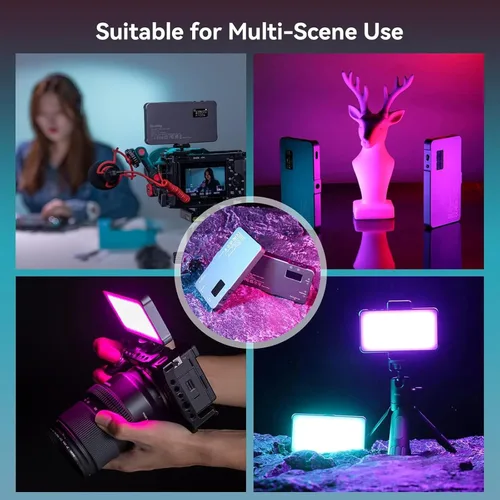 Miniatura 6 de Luz de Vídeo RGB P96L de SmallRig, Luz de Cámara LED Portátil de Metal, 2500-8000K, 21 Efectos, CRI 96+, Pantalla OLED, Iluminación para Foto