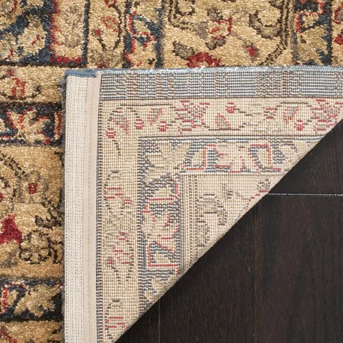 SAFAVIEH Mahal Collection - Alfombra decorativa, 2.2 x 4 pies, azul marino y natural, diseño oriental tradicional, no desprende pelusa y de fácil