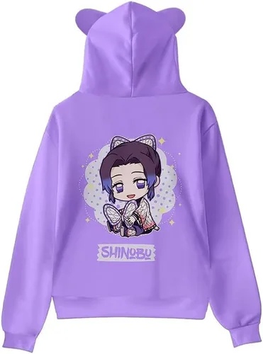 Miniatura 2 de Sudadera con capucha de anime para hombres y mujeres, unisex, llavero gratis