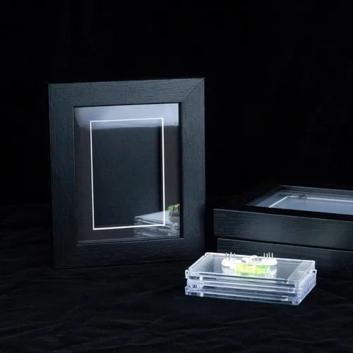 Miniatura 2 de Bivitre Paquete de 3 Cajas de Exhibición de Tarjetas de Béisbol, Baloncesto, Fútbol Americano, Hockey - Montaje en Pared, Negro Estándar