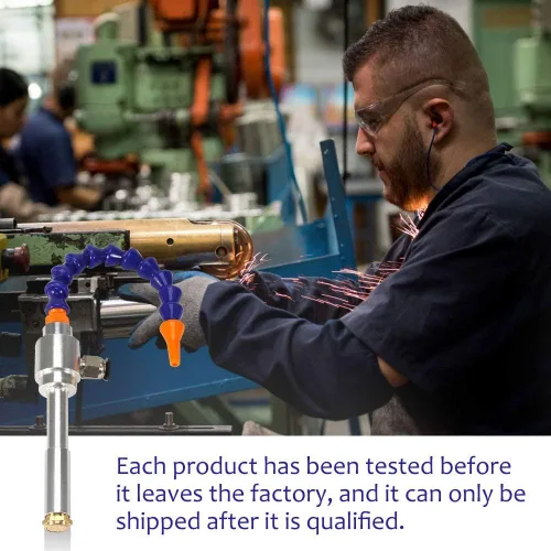 Miniatura 7 de Aire frío de vórtice de aleación de aluminio de 5.118 in con tubo flexible para fresadora de torno CNC Enfriamiento en seco