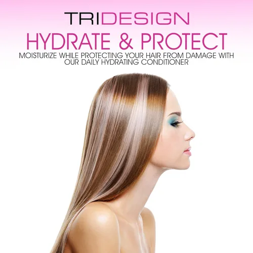 Miniatura 5 de TRIDESIGN Acondicionador hidratante diario: acondicionador para cabello seco dañado, acondicionador hidratante para cabello teñido y fino, nutre