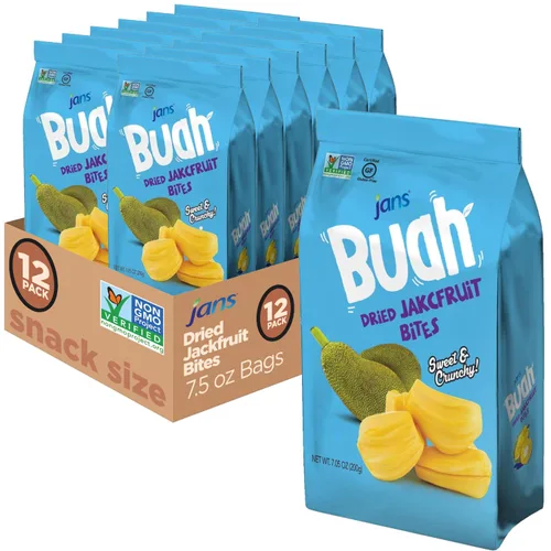 Miniatura 9 de Jans Buah Chips de frutas secas: experimenta frutas mixtas secas reales, sin gluten, dulces y crujientes, listas para comer, perfectas