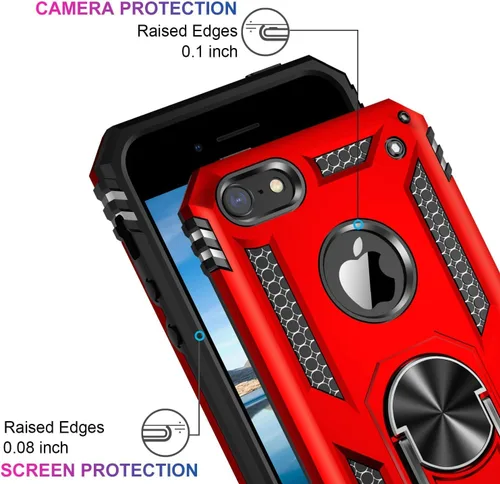 Miniatura 121 de Jeylly Funda para iPhone SE/Funda para iPhone 5S, Exterior de Plástico Duro que Absorbe Golpes + Interior de Silicona de Goma Defensor contra
