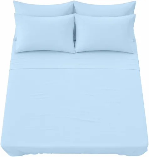 Miniatura 10 de Shreem Linen Juego de sábanas tamaño individual de 6 piezas, sábanas 100% algodón egipcio, ropa de cama de lujo de hotel, bolsillo profundo de 18