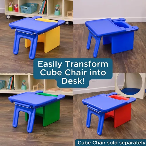 Miniatura 4 de Children's Factory - 1188 Edutray, la bandeja convierte la silla cubo en escritorio para niños, la silla se convierte en escritorio y silla