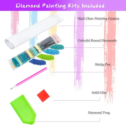Miniatura 7 de Kits de pintura de diamantes 5D para adultos, taladro completo, perro, pastor alemán por números, kits de bordado de diamantes de imitación, regalos