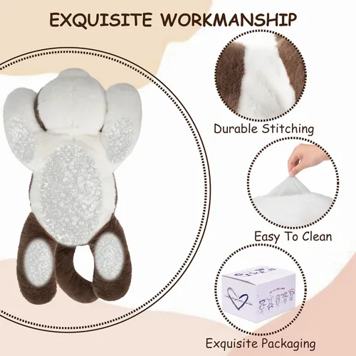 Miniatura 2 de GILFWM Animales de peluche con peso de gato - 21.3" Almohada de juguete linda, regalos de peluche para niños, niñas y adultos, 3 lbs, felpa suave