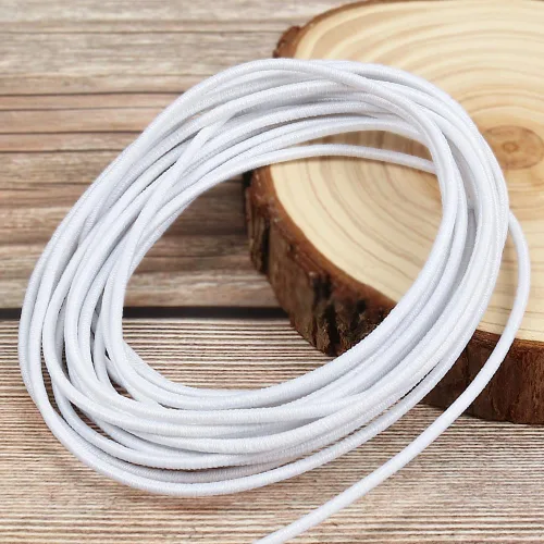 Miniatura 2 de Cordón Elástico Blanco, 328 Pies 2mm de Hilo Elástico para Pulsera, Collar, Fabricación de Joyería, Cuentas y Manualidades