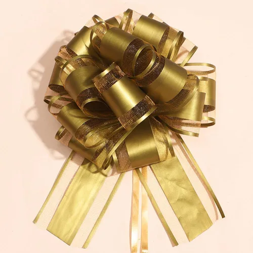 Miniatura 20 de 6 piezas de lazos de tirar, lazo de regalo verde frijol, 6 pulgadas, Navidad, fiesta, regalo de cumpleaños, boda, lazos de cinta para envolver cajas