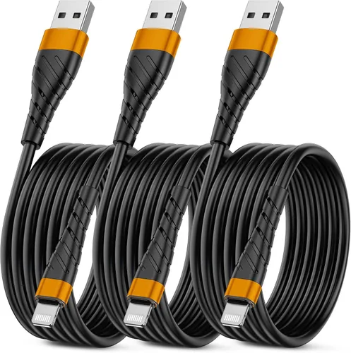 Miniatura 21 de Cable de carga corto con certificación MFi para iPhone, paquete de 3 unidades de 1 pie, 12 pulgadas para cable de carga Lightning, cable de datos