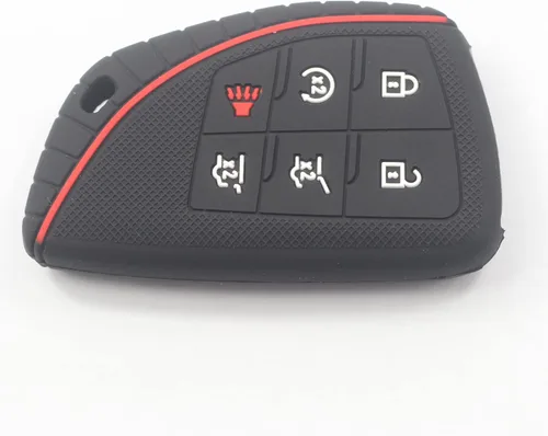 Miniatura 4 de 2 fundas para llavero con 6 botones compatibles con Chevrolet, 2 piezas negro