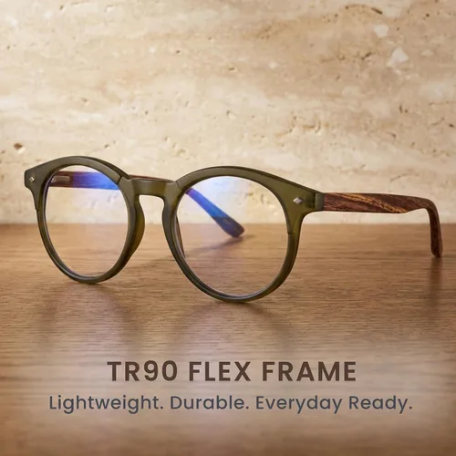 Miniatura 2 de 2SeeLife Gafas de lectura grandes y redondas TR-90 para hombres y mujeres – Ajuste mediano-grande, duraderas, bisagras de resorte, lectores de luz