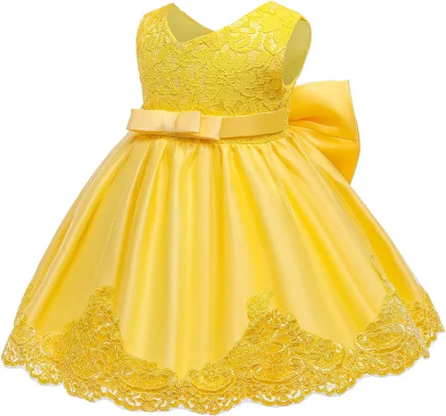 Miniatura 3 de Jup'Elle Vestidos de niña de flores para boda, vestido bordado formal para niñas, vestido de princesa para bebé, para desfiles, fiesta, con tocado