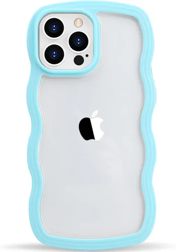 Miniatura 10 de LOEV Funda transparente diseñada para iPhone 7 Plus, iPhone 8 Plus con borde ondulado, bonita funda transparente con forma de onda rizada, a prueba