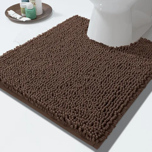 Miniatura 17 de Yimobra Alfombras lavables para baño, alfombra de baño de chenilla súper suave y absorbente para piso y alfombra, alfombra antideslizante de secado