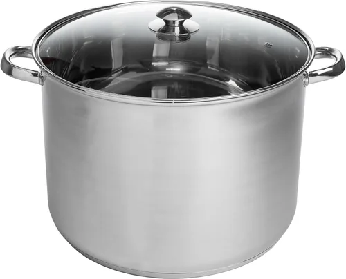Miniatura 17 de Olla sopera de acero inoxidable Ecolution, olla de cocina lista para inducción con tapa de vidrio, apta para horno, olla de sopa apta