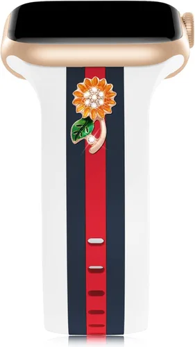 Miniatura 8 de Banda de diseñador con adornos decorativa compatible con Apple Watch de 38mm 40mm 41mm 42mm 44mm 45mm 46mm 49mm, para mujeres y hombres, pulseras