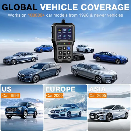 Miniatura 8 de AMTIFO Escáner OBD2 con Probador de Batería - Verificar Luz del Motor y Preparación de Emisiones, Plug & Play, Salud de la Batería, Datos en Tiempo