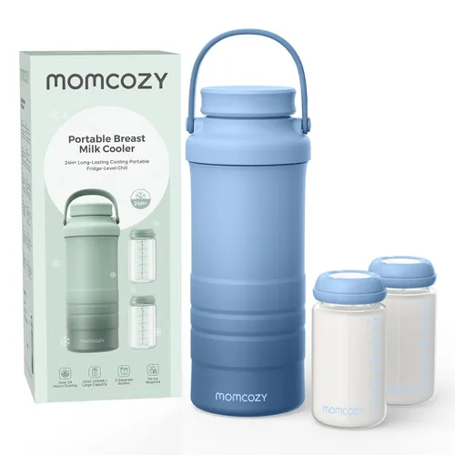 Momcozy Enfriador portátil de leche materna de 22 onzas para exteriores, salvavidas con enfriamiento total de 360° durante 24 horas, enfriador de