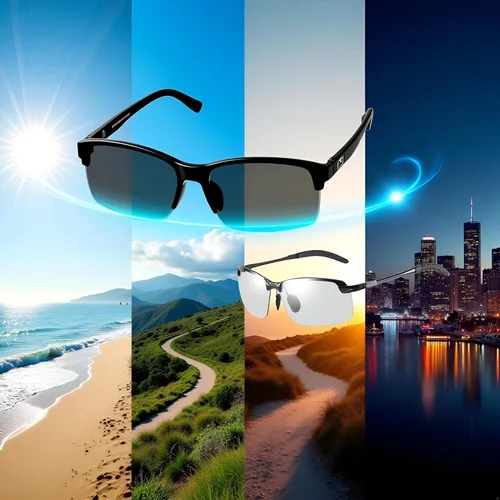 Miniatura 4 de Gafas de sol fotocrómicas polarizadas blancas-negras UV400 Gafas de sol deportivas Gafas de sol de día y noche Gafas de sol ultraligeras Gafas