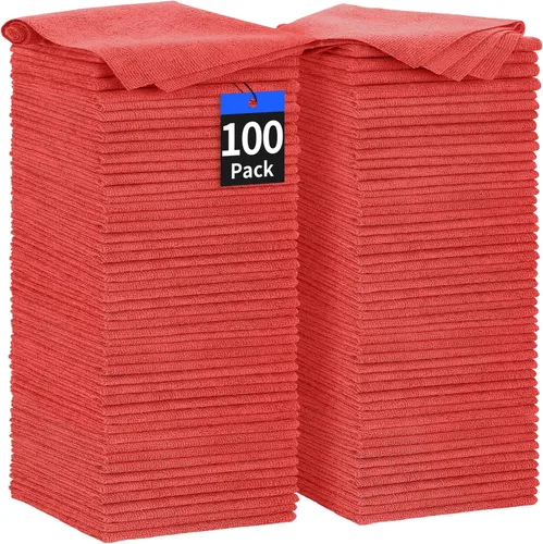 Miniatura 33 de Toallas de microfibra para automóviles, paquete de 24 paños de limpieza de microfibra, toallas de limpieza de 11.5 x 11.5 pulgadas, absorbentes a