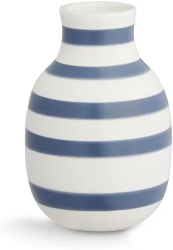Miniatura 19 de Hak Kähler Omaggio - Jarrón de porcelana con rayas, moderno jarrón redondo, bulboso y escandinavo para flores, negro, 7.9 in
