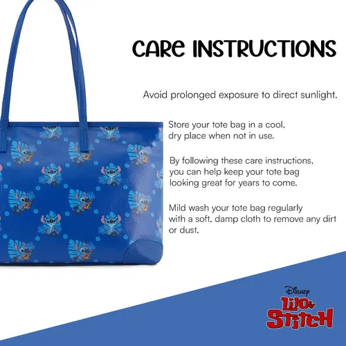 Miniatura 5 de Disney Lilo and Stitch - Bolso de mano para niñas, niños, adolescentes y adultos, de piel sintética de puntada, bolso de mano para cosplay con bolsa