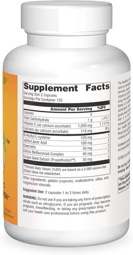 Miniatura 3 de Source Naturals Systemic C, 500mg - 120 Cápsulas