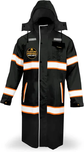 Miniatura 12 de KwikSafety - Charlotte, NC - Chaqueta de lluvia TORRENT y gabardina ANSI OSHA clase 3 de alta visibilidad, equipo de lluvia Hi Vis Amarillo - 1
