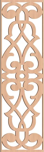 Miniatura 183 de 9 3/8"W x 24 3/8"H x 1/4"T Bellaire Decorativos Paneles de pared de madera calado, abedul