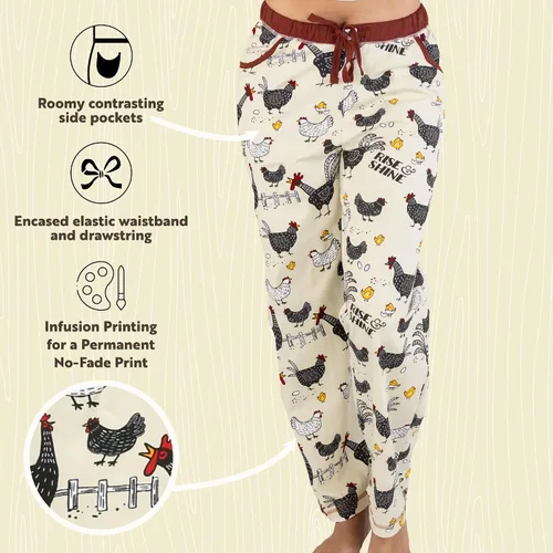 Miniatura 5 de Lazy One Pijamas para mujer, lindos pantalones de pijama de granja y parte superior separados