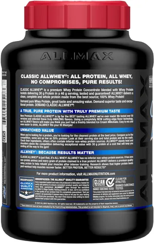 Miniatura 2 de ALLMAX Nutrition AllWhey Classic Whey proteína de suero de leche, vainilla francesa, 5 libras