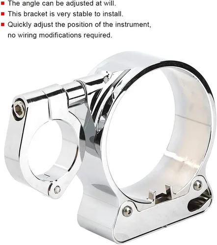 Miniatura 6 de Fydun - Soporte de reubicación para velocímetro, aleación de aluminio para instrumentos de motocicleta XLH 1200 XLH 883 XL 1200 L (chapado en plata)
