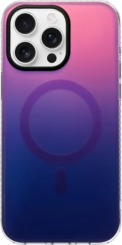 Miniatura 27 de Funda degradada para iPhone 14 Pro - Diseño multicolor degradado naranja y amarillo, resistente a los impactos y con imanes