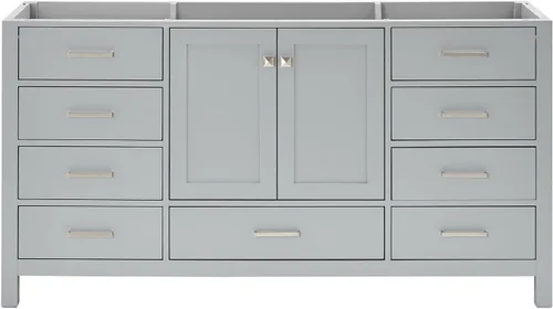 Miniatura 34 de ARIEL Cambridge - Mueble base de tocador de baño de 36 pulgadas, madera maciza, 2 puertas de cierre suave, 5 cajones de cola de milano