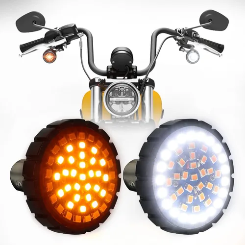 Miniatura 8 de SUNPIE Luces LED para Motocicleta Intermitentes Luz de Reversa 1156 Rojo Compatible con Harley Davidson Electra Glide Road King Heritage Softail