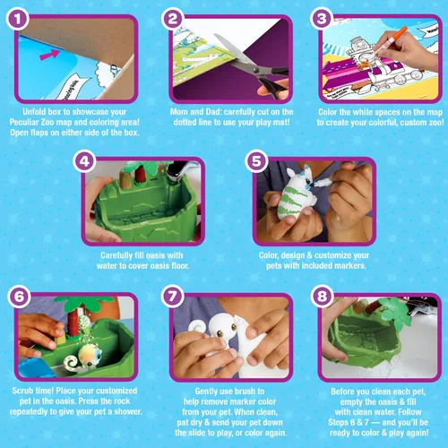 Miniatura 6 de Crayola 74-7430-E-000 Washimals Peculiar Zoo Playset