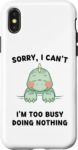 Miniatura 5 de iPhone 16 Sorry, I Can't I'm Too Busy Doing Nothing Sleeping Dinosaur Case