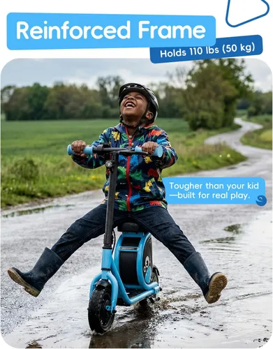 Miniatura 8 de Hiboy JoyHaul Electric Scooter for Kids Ages 4-10, with Seat, UL 2272 Certified, 100W Motor, 5 Miles Range, 9.3 MPH, LED Lights, Under-Seat Storage