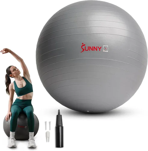 Miniatura 11 de Sunny Health & Fitness Pelota de ejercicio antiestallidos de alta calidad para fuerza central, yoga, pilates, barra, terapia física, equilibrio