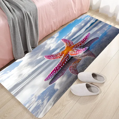 Miniatura 24 de Alfombra antideslizante de espuma de esponja de pelo bajo para puerta de baño, alfombras separadas a prueba de deslizamiento, alfombra de ilusión