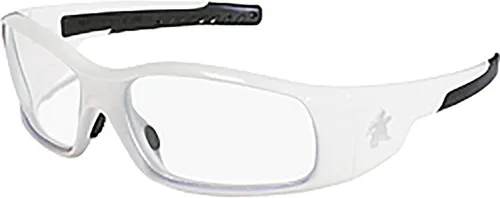 Miniatura 3 de MCR Safety SR110 Lentes de policarbonato de seguridad de aspecto atrevido con doble lente con marco negro pulido y lente transparente