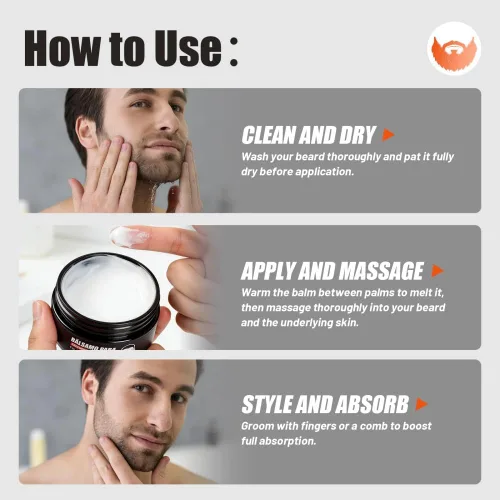Miniatura 6 de Estimulante Para Barba, Crecimiento De Barba Para Hombre, Crema para el Cuidado de la Barba para Hombres Suero de Crecimiento, Bálsamo Barba Crece