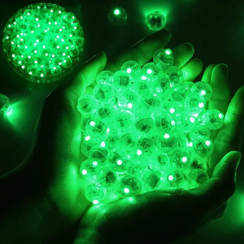 Miniatura 13 de 50 luces de globo, mini luces LED, redondas, largas esperas, lámpara de bola para linterna de papel, fiesta de cumpleaños, Navidad, Halloween, Azul