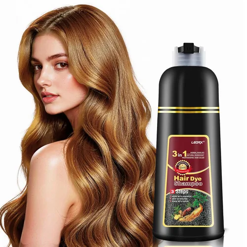 Miniatura 10 de leorx - Paquete de 2 champús de tinte para el cabello negro, 3 en 1, tinte de champú para cobertura de canas, coloración herbaria instantánea