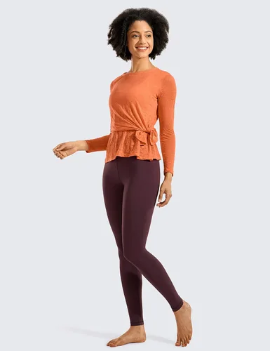 Miniatura 4 de CRZ YOGA - Leggings de entrenamiento estilo segunda piel para mujer de 28 pulgadas pantalones de yoga de longitud completa y cintura alta